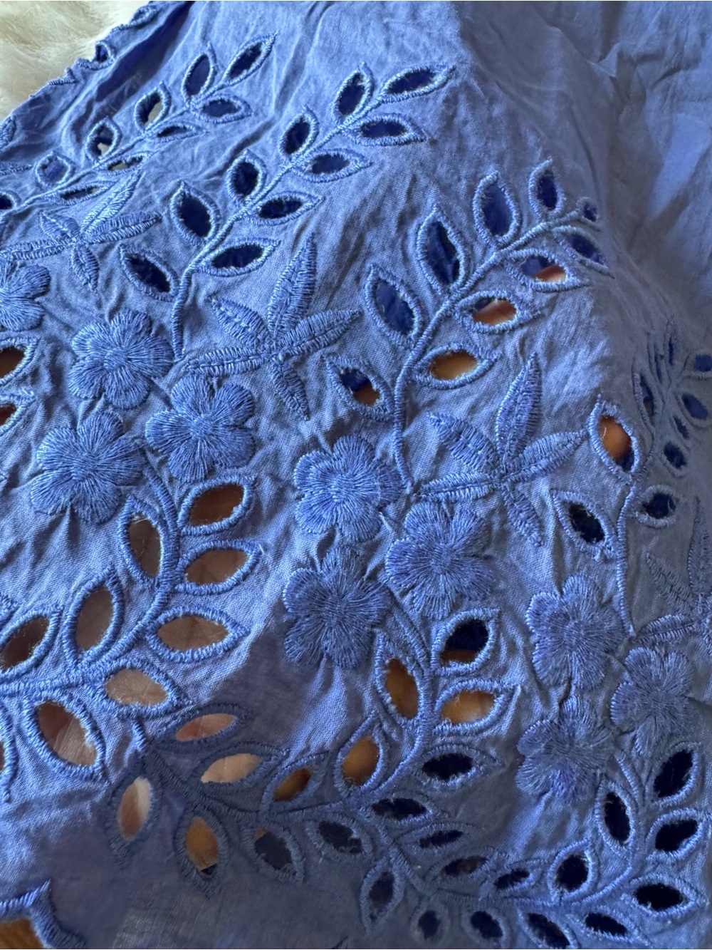 Soft Surroundings Periwinkle V-Neck Eyelet Tank - Picture 6 of 10